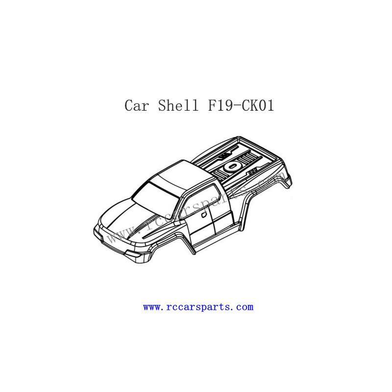 XLF F19 F19A RTR 1/10 Parts Car Shell F19-CK01