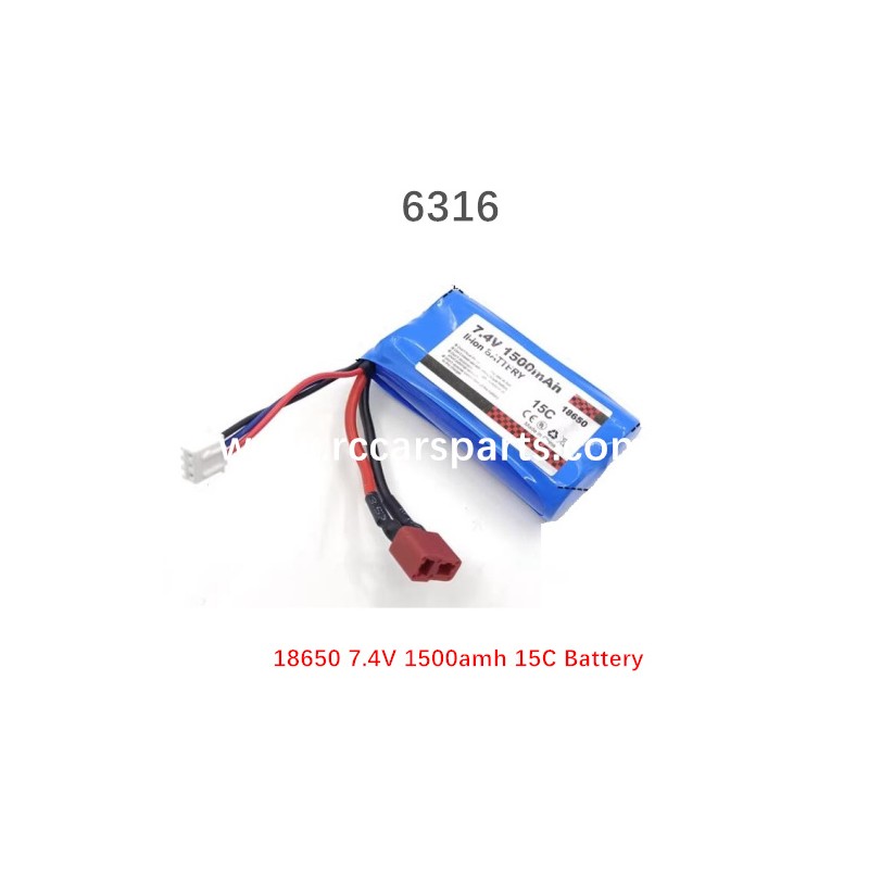 RC Car SCY 16103 Parts Battery 6316, 18650 7.4V 1500amh 15C