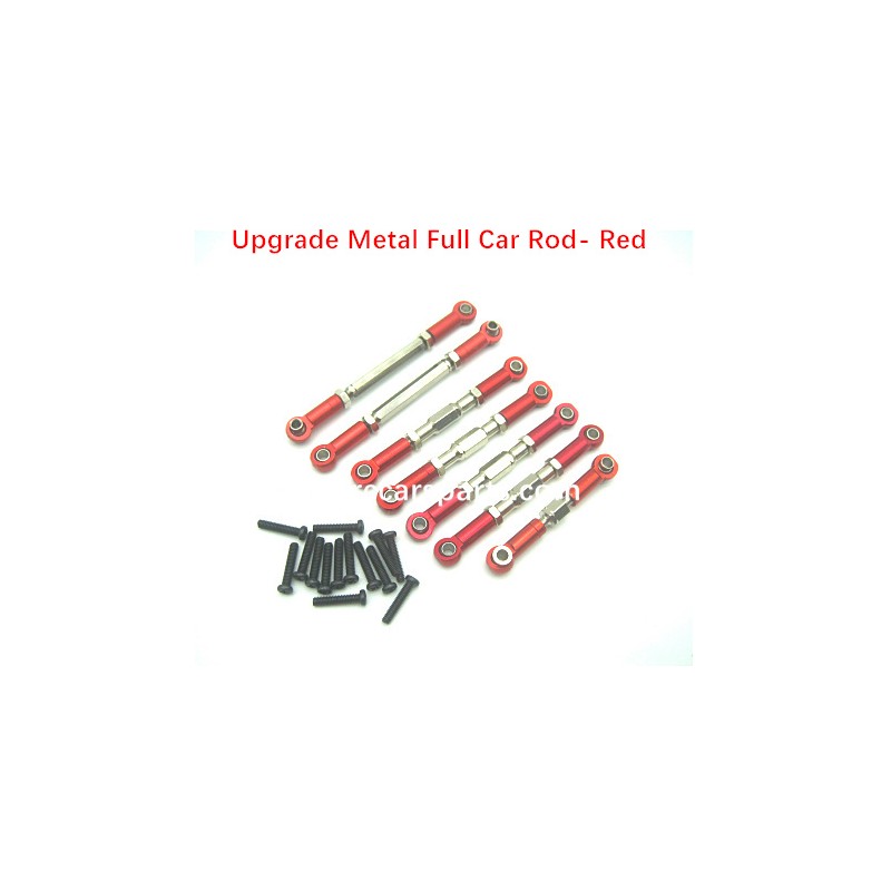 ENOZE 9206E 206E RC Car Parts Upgrade Metal Full Car Rod- Red