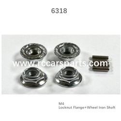 SCY RC Car 16106/16106 PRO Parts M4 Locknut Flange+Wheel Iron Shaft 6318
