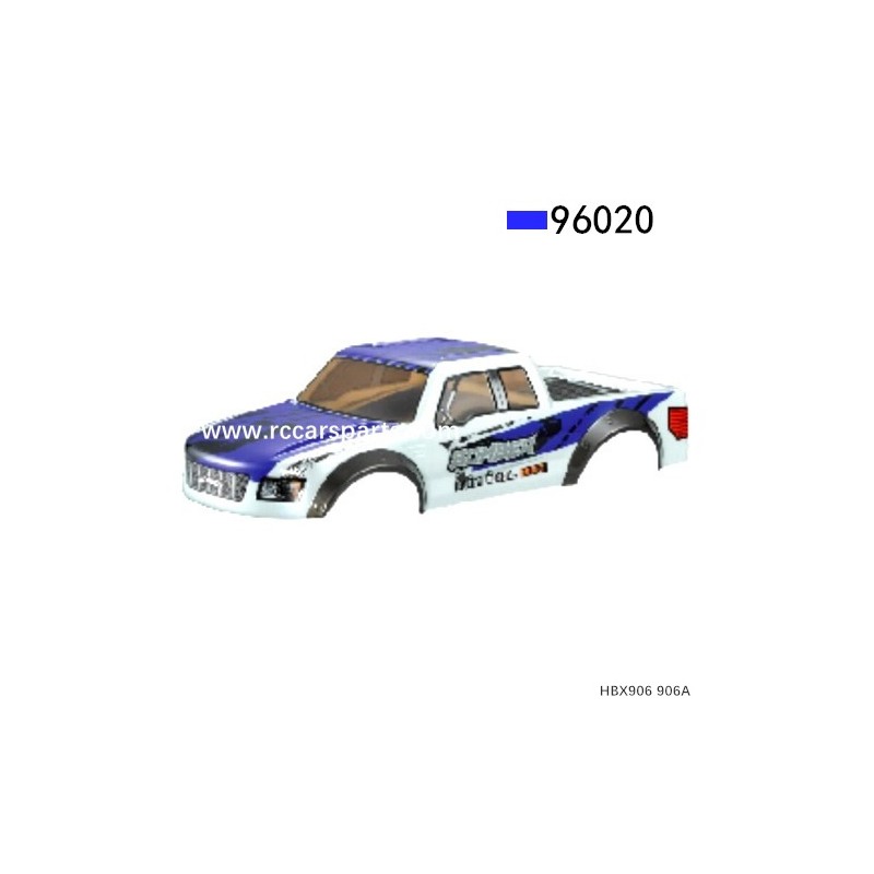 HBX 906/906A Spare Parts Car Shell (Excluding Lights) 96020