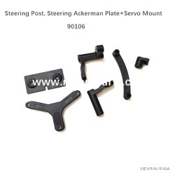 1/12 Parts HBX 906A/906 Steering Post, Steering Ackerman Plate+Servo Mount 90106