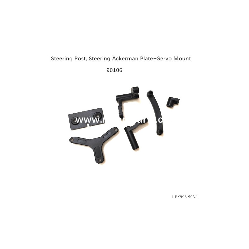 1/12 Parts HBX 906A/906 Steering Post, Steering Ackerman Plate+Servo Mount 90106