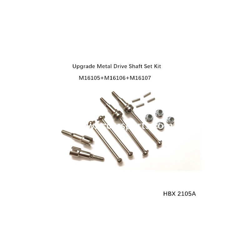 HBX 2105A Parts Upgrade Metal Drive Shaft Set Kit M16105+M16106+M16107