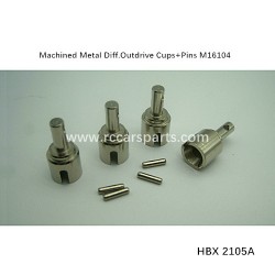 RC Car HBX 2105A Parts Machined Metal Diff.Outdrive Cups+Pins M16104