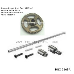 RC Car 2105A Parts Sintered Steel Spur Gear M16102+Center Drive Shaft+Center Outdrive Cups+Pins M21060