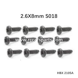 HBX 2105A RC Truck Parts Screws PBHO2.6X8mm S018