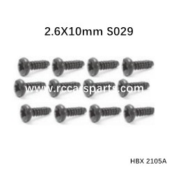 HBX 2105A Spare Parts Screws PBHO2.6X10mm S029