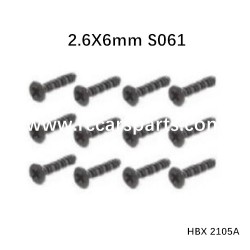 HBX 2105A Spare Parts Screws KBHO2.6X6mm S061