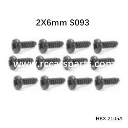HBX 2105A Spare Parts Screws PBHO2X6mm S093