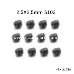 HBX 2105A Spare Parts Set Screw 2.5X2.5mm S103