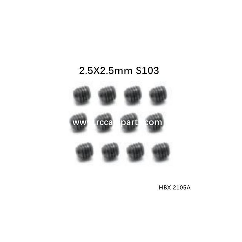 HBX 2105A Spare Parts Set Screw 2.5X2.5mm S103