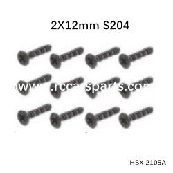 HBX 2105A Spare Parts Countersunk Self Tapping Screws KBHO2X12mm S204