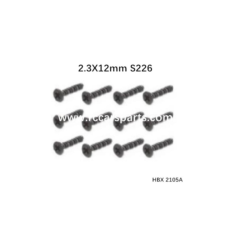 HBX 2105A Spare Parts Screws KBHO2.3X12mm S226