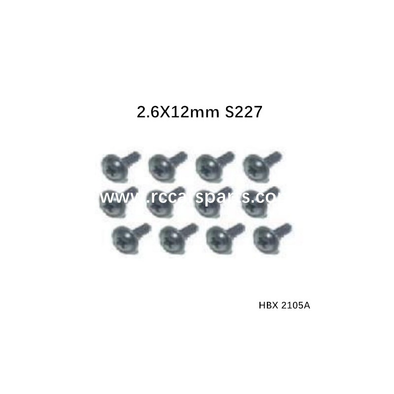 HBX 2105A Spare Parts Screws PWTHO2.6X12mm S227