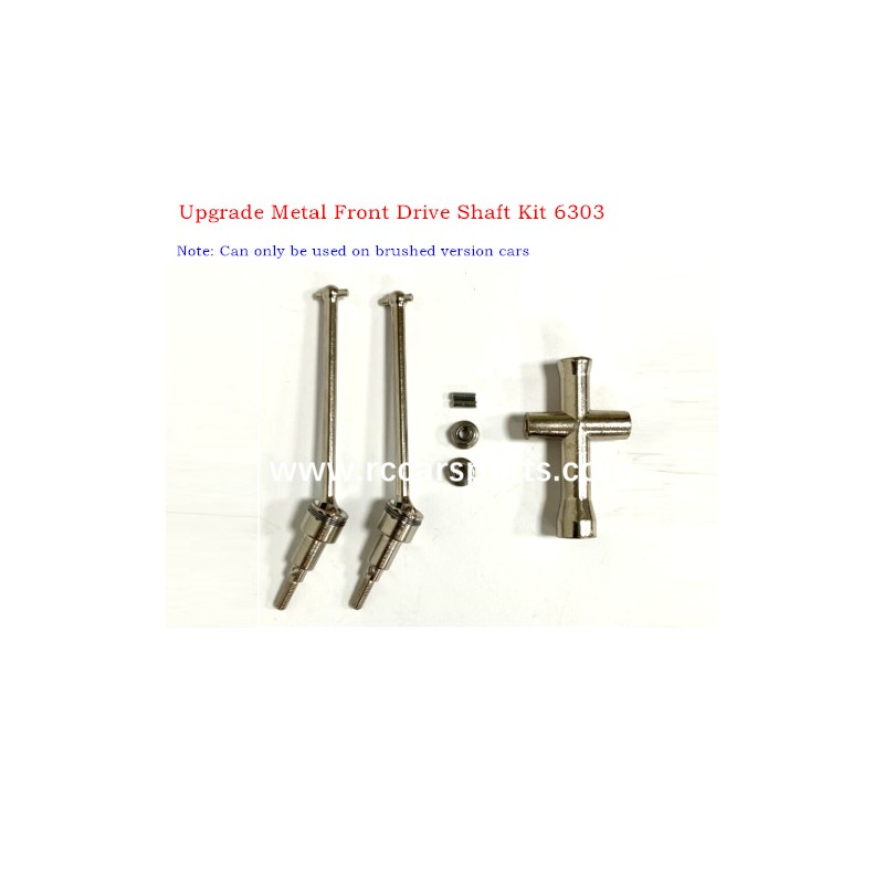 SCY-16106 Parts Upgrade Metal Front Drive Shaft Kit 6303