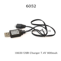 1/16 RC Car SCY 16301 Parts USB Charger 7.4V 800mah 6052