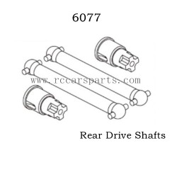 SCY 16302 1/16 RC Car Parts Rear Drive Shafts 6077