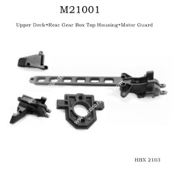 HaiboXing 2103 Spare Parts Upper Deck+Rear Gear Box Top Housing+Motor Guard M21001