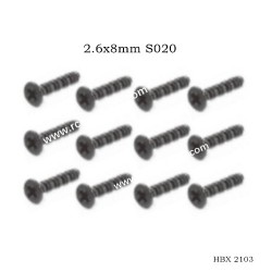 HBX 2103 Spare Screws Parts 2.6x8mm S020