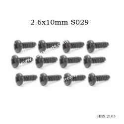 HBX 2103 Spare Screws Parts 2.6x10mm S029