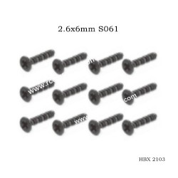 HBX 2103 Screws Parts 2.6x6mm S061
