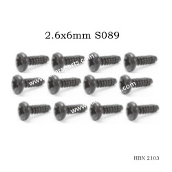 HBX 2103 Screws Parts 2.6x6mm S089