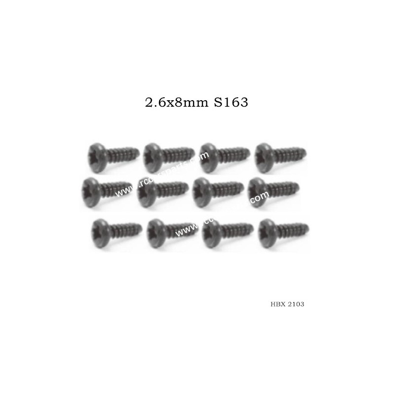HBX 2103 Screws Parts 2.6x8mm S163