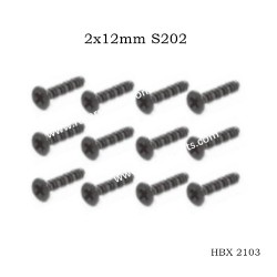 HBX 2103 Screws Parts 2x12mm S202