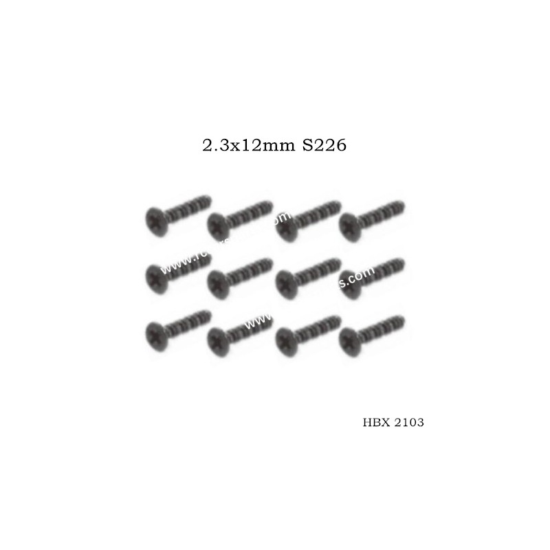 HBX 2103 Screws Parts 2.3x12mm S226