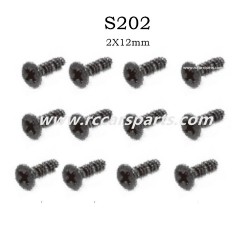 HaiBoXing 2192 Parts Countersunk Tapping Screws KBHO 2X12mm S202