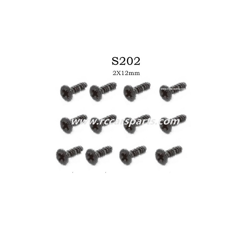 HaiBoXing 2192 Parts Countersunk Tapping Screws KBHO 2X12mm S202