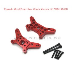 RC Car MJX Hyper Go 14210 Upgrade Metal Upgrade Metal Front+Rear Shock Mounts 14170B+14180B-Red