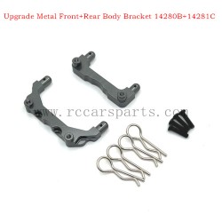 MJX 14210 Hyper Go Parts Upgrade Metal Front+Rear Body Bracket 14280B+14281C Titanium