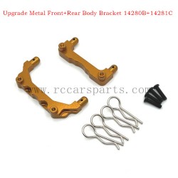 RC Car MJX Hyper Go 14209 Parts Upgrade Metal Body Bracket Gold