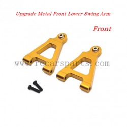 MJX Hyper Go 14301 1/14 RC Truck Parts Upgrade Metal Front Lower Swing Arm-Gold