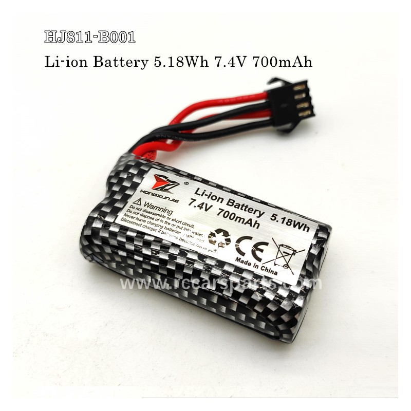 RC Boat HJ812 Li-ion Battery 5.18Wh 7.4V 700mAh HJ811-B001 Parts Accessories