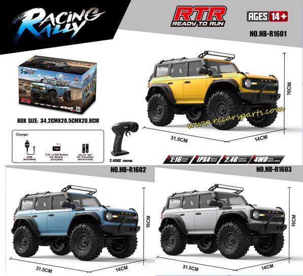HB-Toys R1601 R1602 R1603 RTR 4wd Rc Climbing Car.