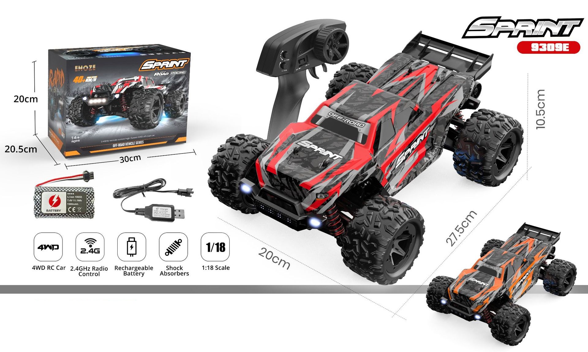 enoze 9309e 309e rc racing car